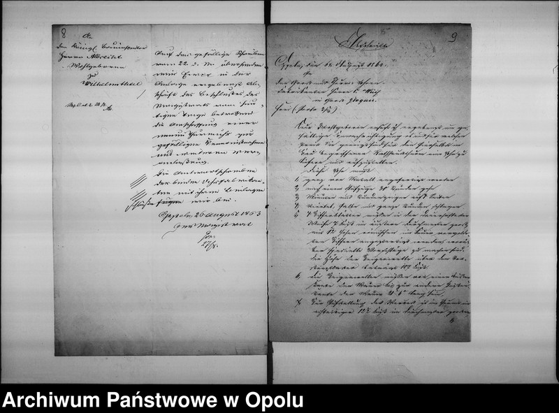 Obraz 9 z jednostki "Acta des Magistrats zu Oppeln betreffend: die Reparatur der Thurm-Uhr durch Garbe und Schoenheid und Anfertigung einer Neuen durch C. Weiss de Anno 1844"