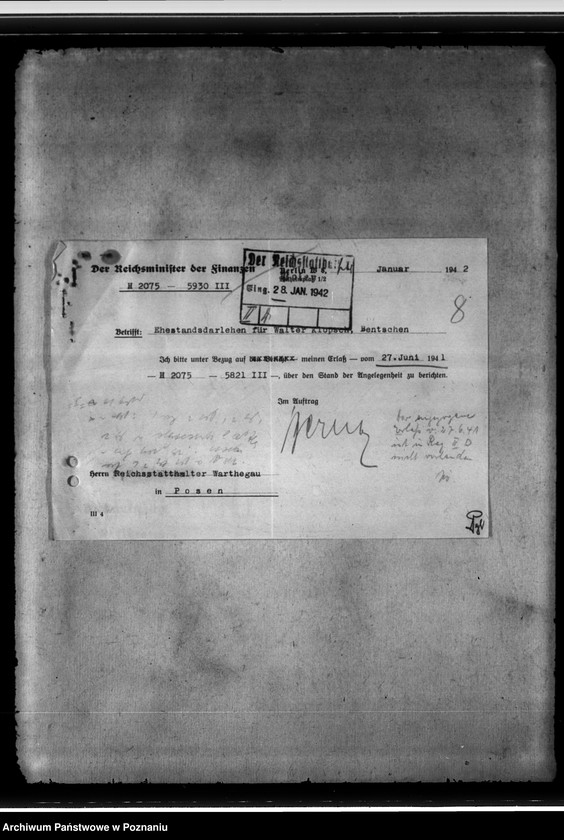 Obraz 12 z jednostki "Ehestandsdarlehen"