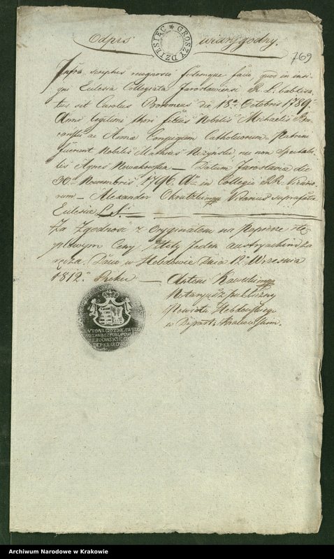 image.from.unit.number "Allegaty do małżeństw parafii Wawrzeńczyce"