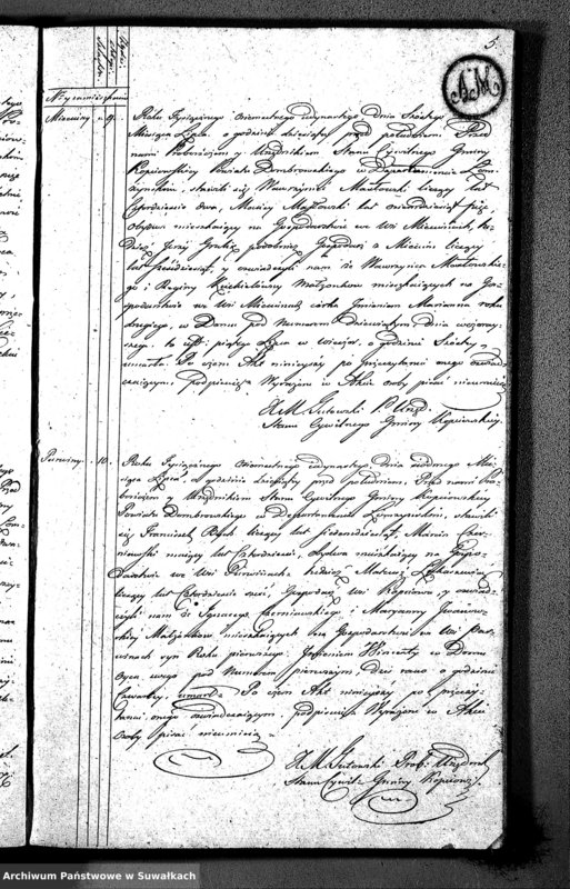 image.from.unit.number "Akta Zeszłych Gminy Kopciowskiey od 1-go Maia 1811 R."