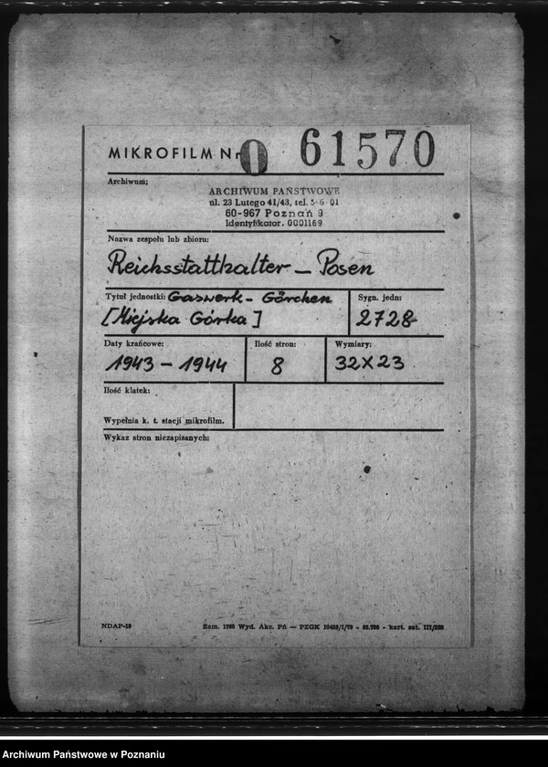 Obraz 2 z jednostki "Gaswerk - Görchen (Miejska Górka)"