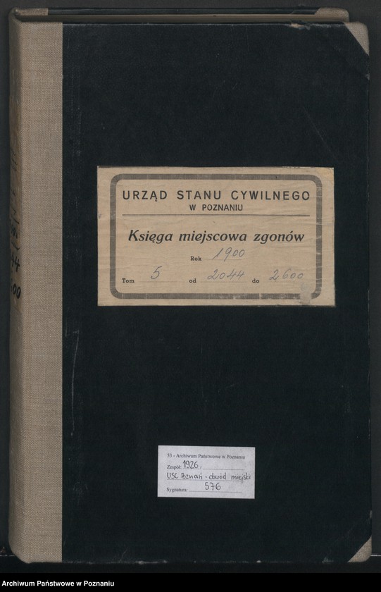 Obraz 2 z jednostki "Księga miejscowa zgonów"