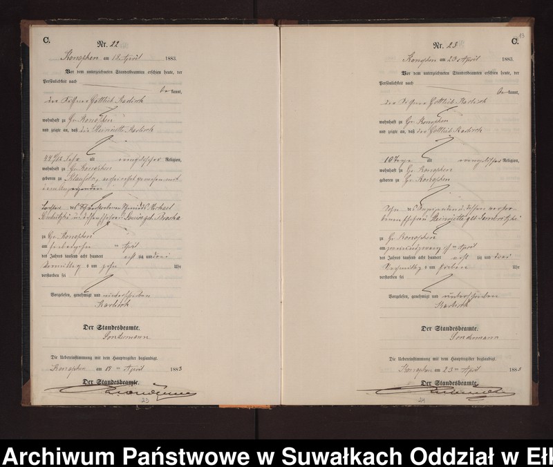 image.from.unit.number "Sterbe-Neben-Register des Preussischen Standes-Amtes Gr. Konopken Kreis Loetzen"
