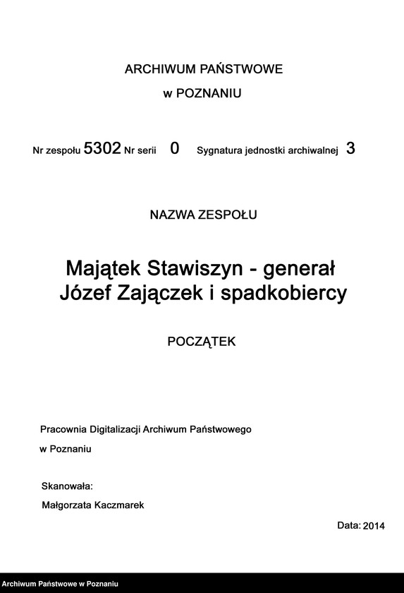 image.from.unit.number "Rejestr pomiarowy gruntów należących do kościoła parafialnego stawiszyńskiego w powiecie kaliskim, guberni warszawskiej położonych"