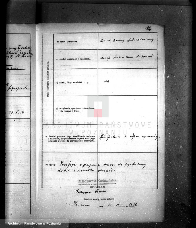 Obraz 20 z jednostki "/Rozbudowa mleczarni w Kościanie/"