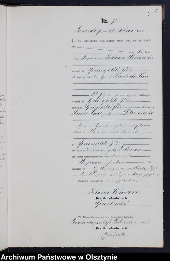 image.from.unit.number "Sterbe-Neben-Register Nr 1 - 28"
