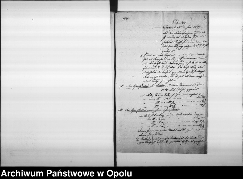 Obraz 7 z jednostki "Acta des Magistrats zu Oppeln betreffend: die Festsetzung der Grabstellengelder de Anno 1844"