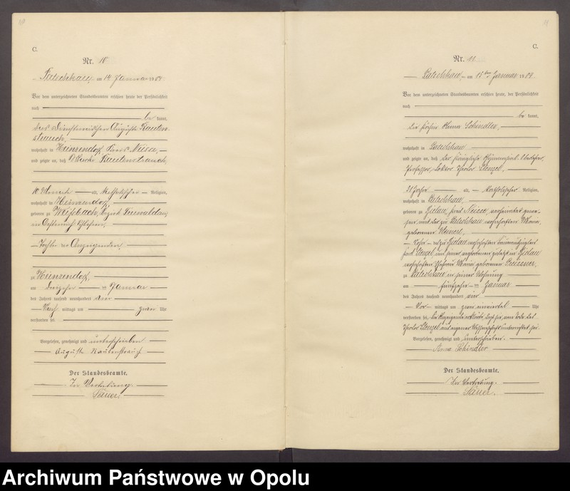 Obraz 8 z jednostki "Sterbe-Haupt-Register des Standesamts Patschkau Stadt und Land pro 1904"