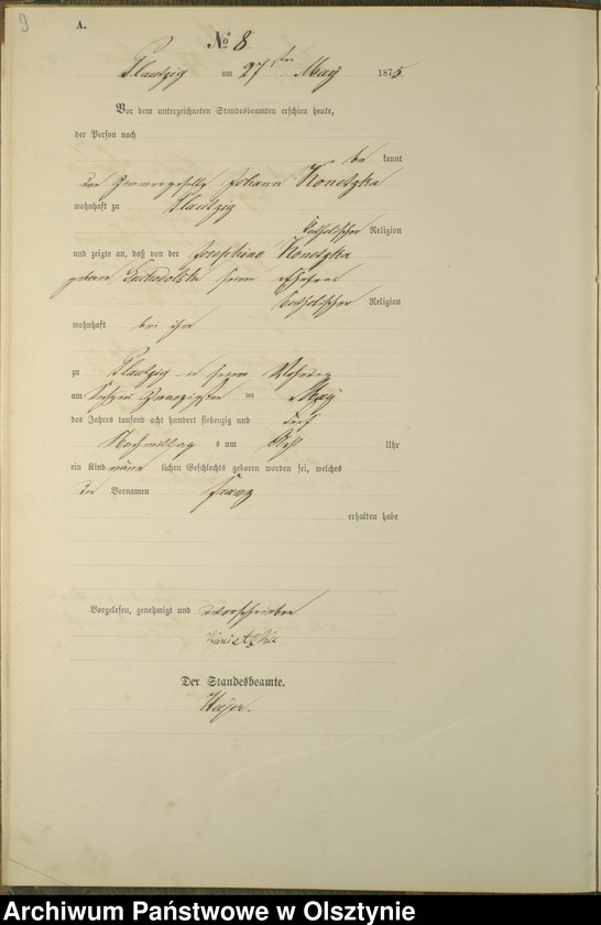 image.from.unit.number "Haupt-Geburts-Register Nr 1 - 25"