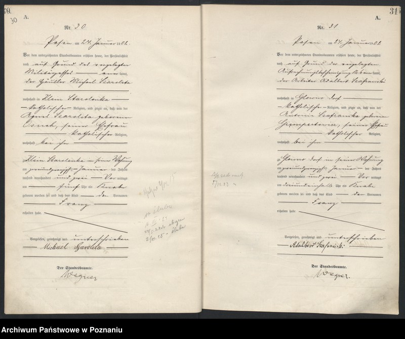 Obraz 18 z jednostki "Księga miejscowa urodzeń"