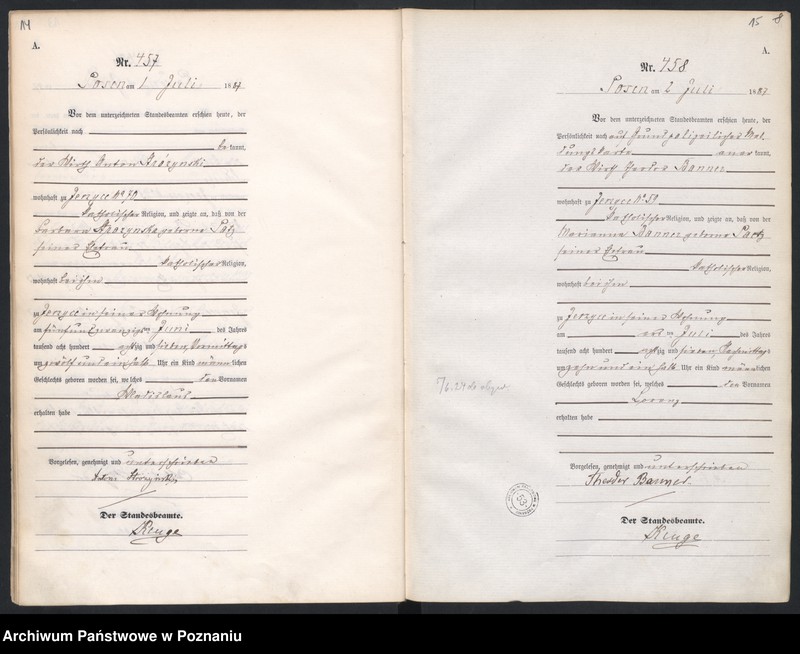 Obraz 11 z jednostki "Księga urodzeń t. II"