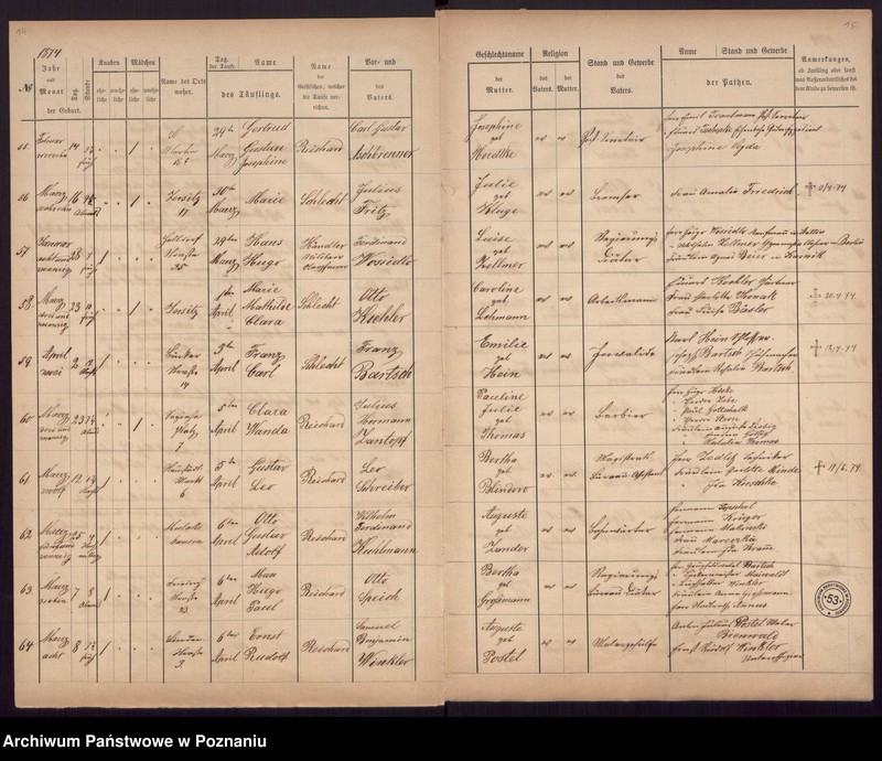 Obraz 10 z jednostki "[Akta urodzeń i chrztów, zgonów, ślubów]"