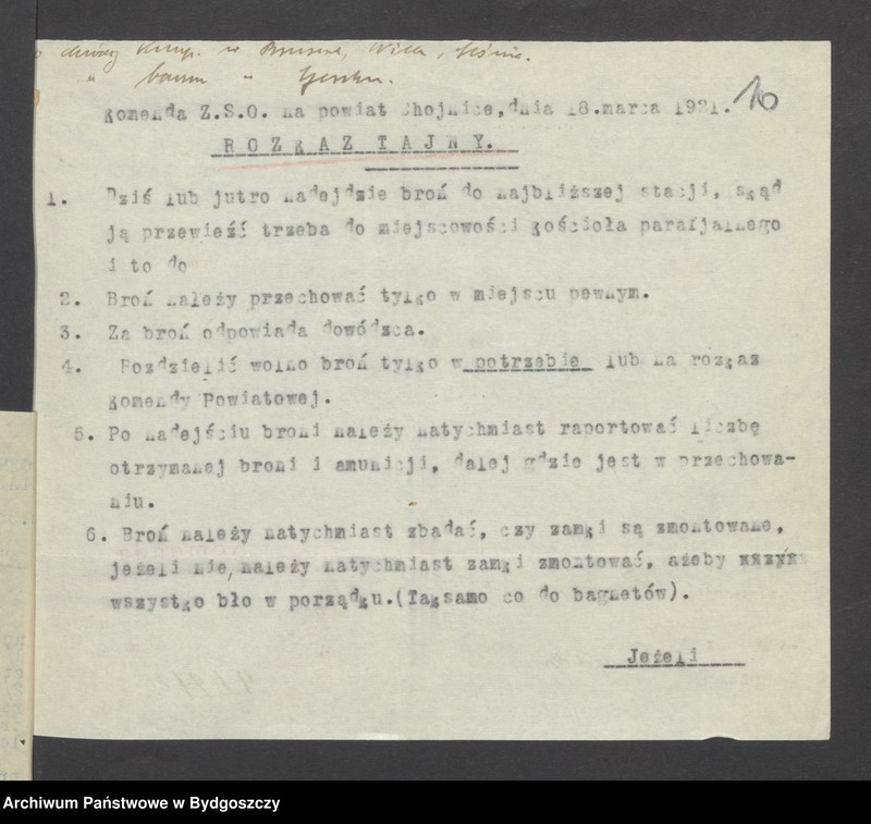 image.from.unit.number "Tajne akta Komendy Głównej Zachodniej Straży Obywatelskiej [plany mobilizacji, raporty wywiadowcze, rozkazy i zarządzenia wewnętrzne]"