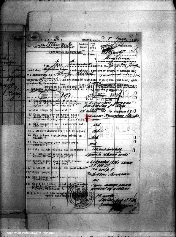 Obraz 15 z jednostki "/Sprawa przewłaszczenia na rzecz Tomaszewskiego nieruchomości w Szerokim Kamieniu powiecie szubińskiego"