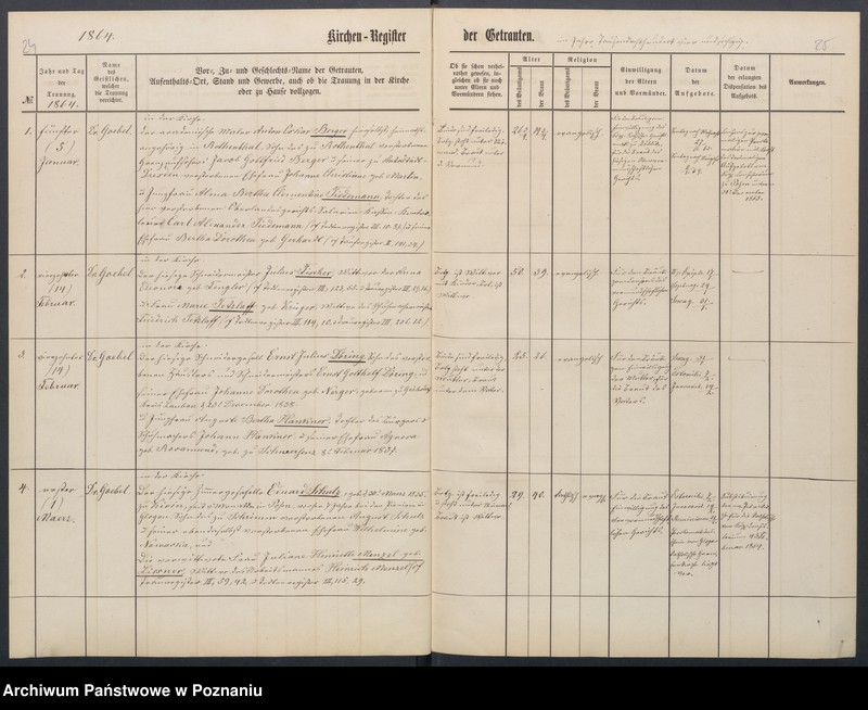 Obraz 16 z jednostki "Duplikat der Kirchenregister von Taufen, Trauungen und Verstorbenen"