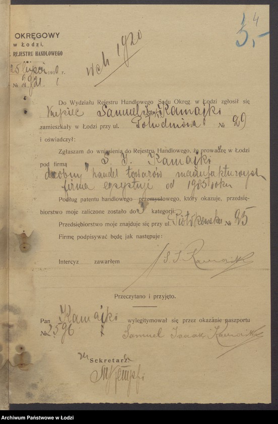 Obraz 6 z jednostki "Samuel Isaak Kamaiki – drobny handel towarów manufakturowych"