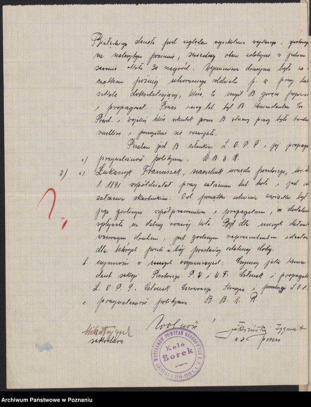 Obraz 11 z jednostki "Wnioski o odznaczenia krzyżem zasługi."