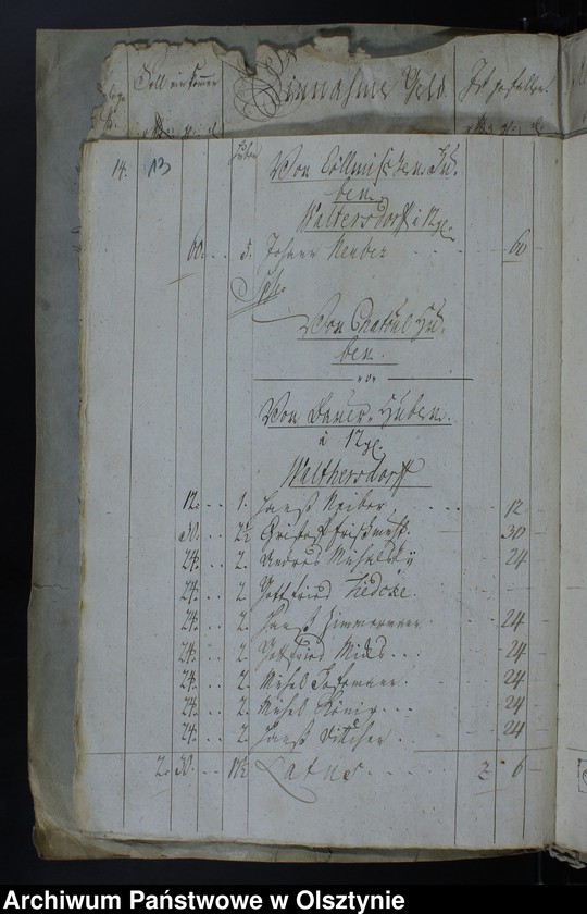 image.from.unit.number "Jahr Kirchen Rechnung der Waltersdorfschen Kirche aller Einnahme und Ausgabe wie auch Bau-Rechnung"