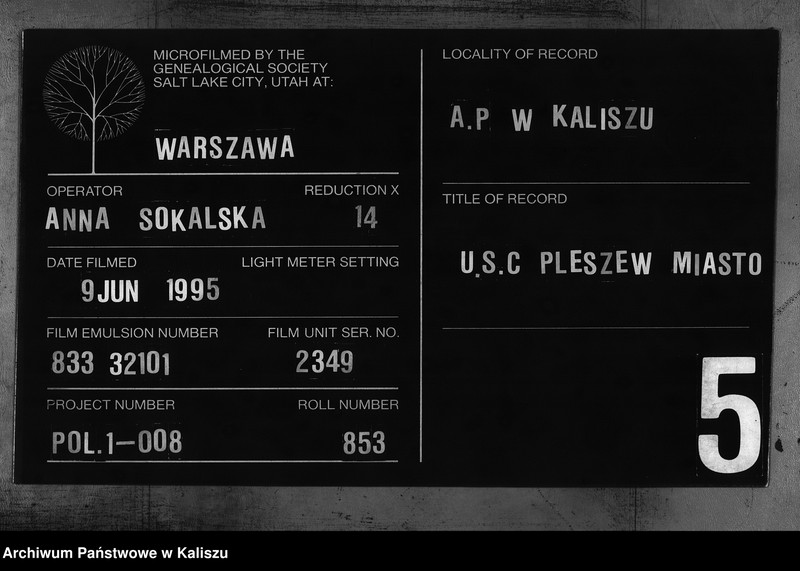 Obraz 1 z jednostki "[Księga zgonów]"