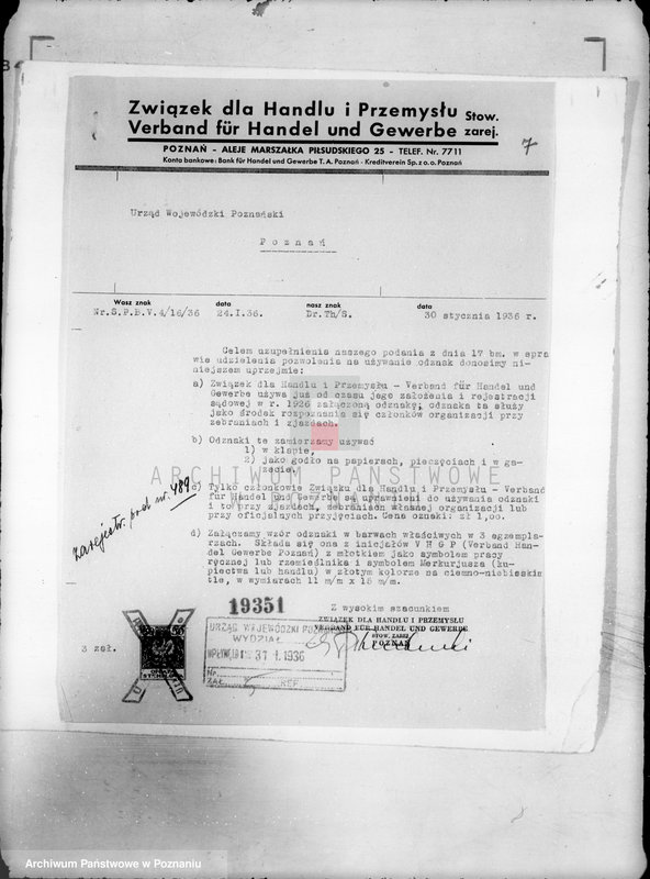 Obraz 11 z jednostki "/Verland fur Handel und Gewerbe/ Poznań"
