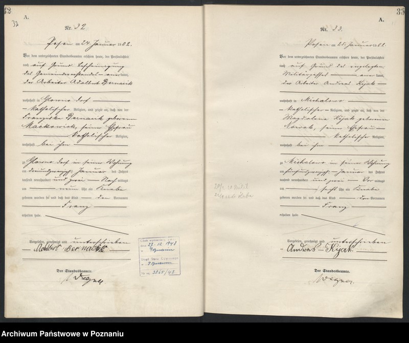 Obraz 19 z jednostki "Księga miejscowa urodzeń"