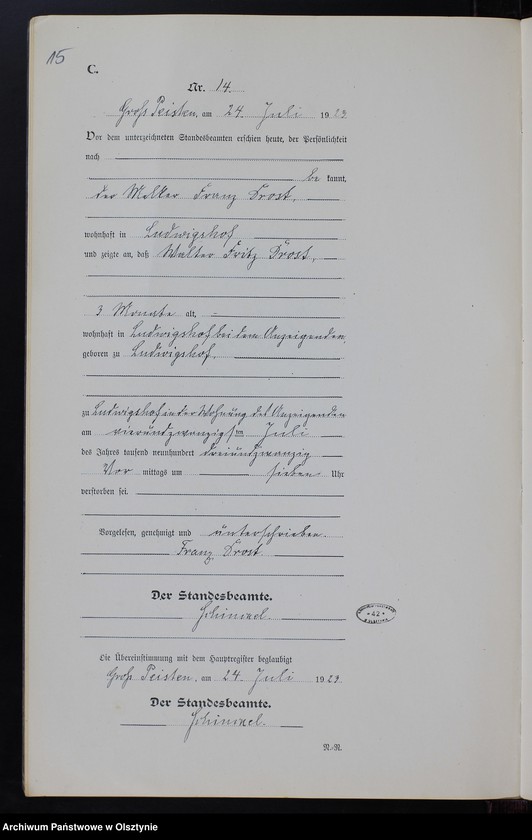image.from.unit.number "Sterbe-Neben-Register Nr 1 - 23 [ Księga zgonów - wtóropis ]"