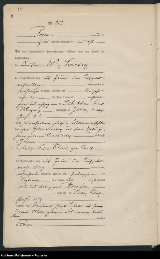 Obraz 14 z jednostki "Księga miejscowa małżeństw tom II [Rejestr główny małżeństw]"