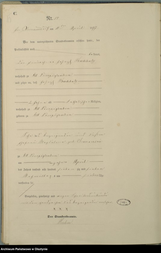 image.from.unit.number "Sterbe-Haupt-Register Nr 1 - 57"