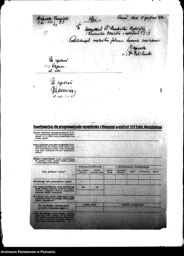 Obraz 15 z jednostki "Okólniki urzędu wojewódzkiego Ministerstwa b. Dzielnicy Pruskiej i innych ministerstw"