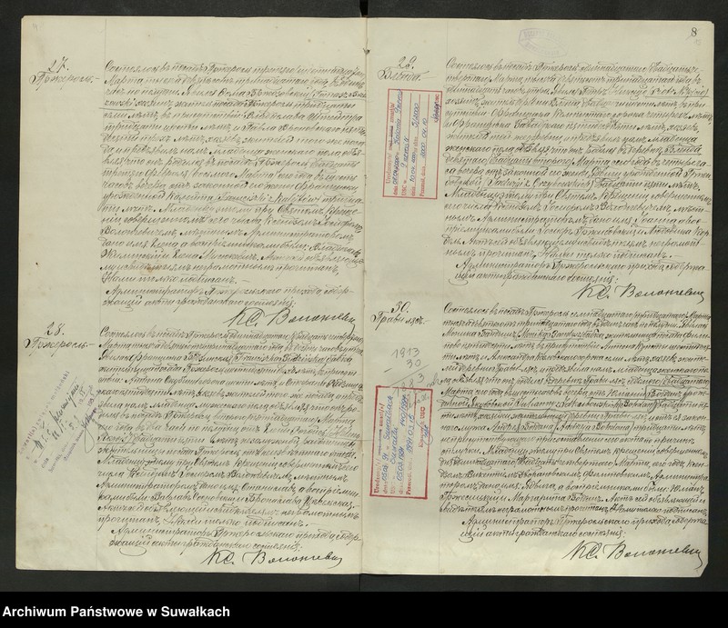 image.from.unit.number "Księga akt urodzeń, małżeństw, zgonów 1913 rok Przerośl"