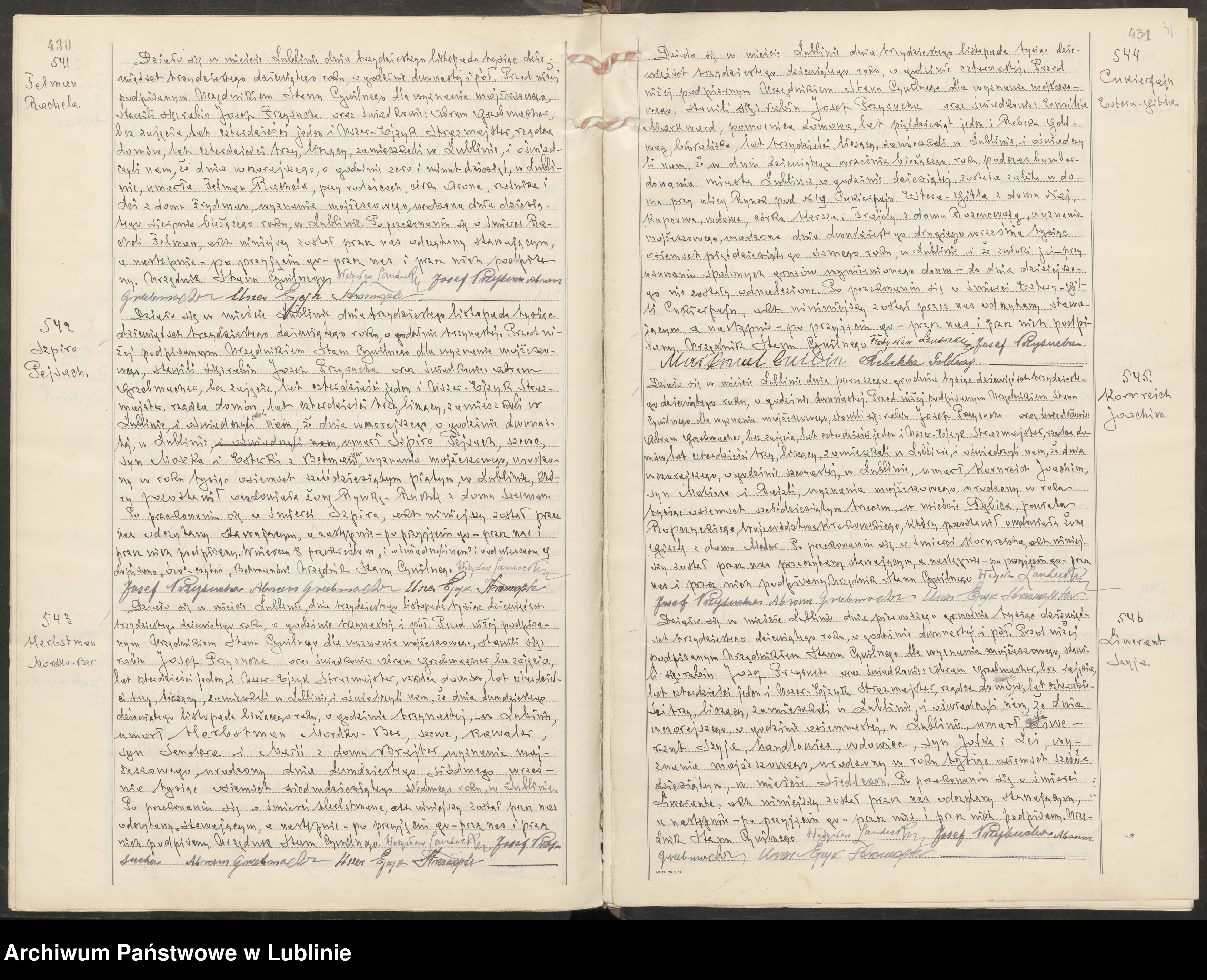 Skan z jednostki: Księga zgonów