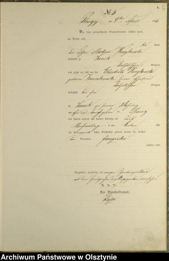 image.from.unit.number "Haupt-Geburts-Register Nr 1 - 25"