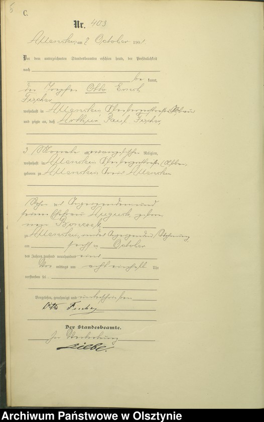 image.from.unit.number "Sterbe-Haupt-Register Tom II,Nr 400 - 542"