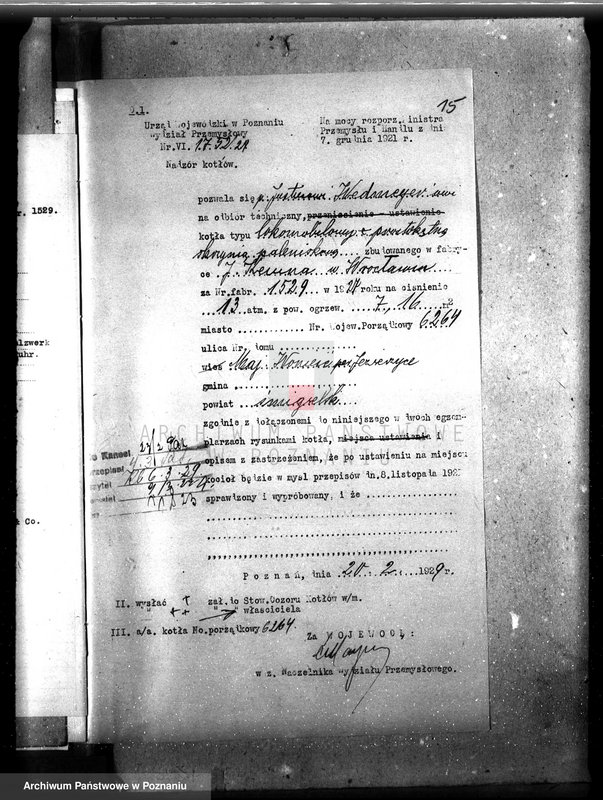 Obraz 19 z jednostki "Majętność Wonieść, pow śmigielski własność J. Wedemeyer nr woj. kotła 6264"