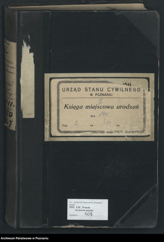 Obraz 2 z jednostki "Księga miejscowa urodzeń tom II [Rejestr główny urodzeń]"