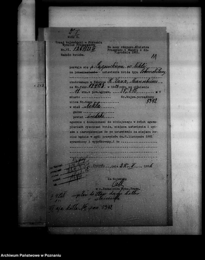 Obraz 15 z jednostki "Młyn parowy w Nekli powiat średzki własność Pągowskiego nr woj. 5942"