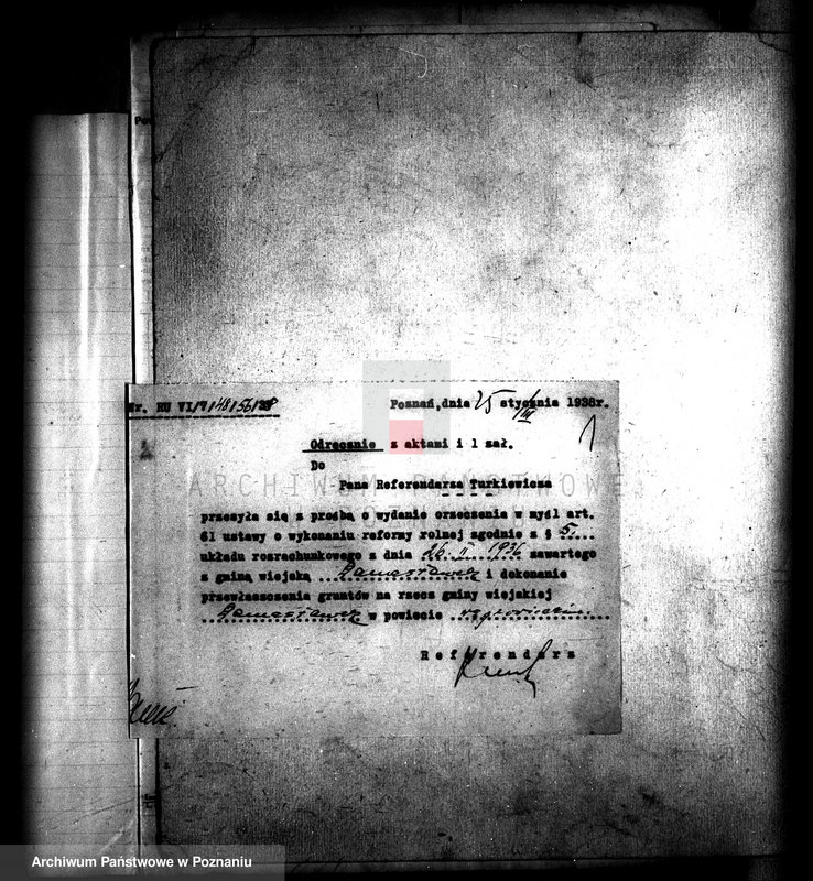 Obraz 5 z jednostki "Przewłaszczenie ziem dotacyjnych Kopanica-Starężynek powiat wągrowieckiego"