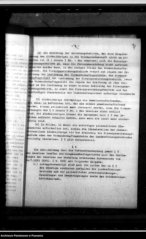 Obraz 11 z jednostki "Gesetz über die Bahandlung der Gemeinschaftsfremden"