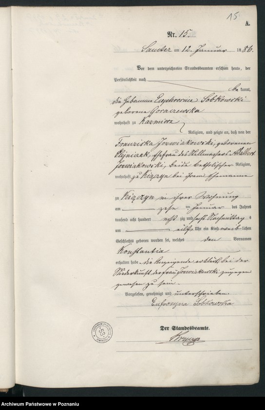 Obraz 18 z jednostki "Księga urodzeń"