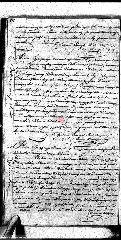 image.from.unit.number "Akta Zeszłych Gminy Krasnopolskiey R-ku 1821. Powiat Seyneński Województwa Augstowskiego."