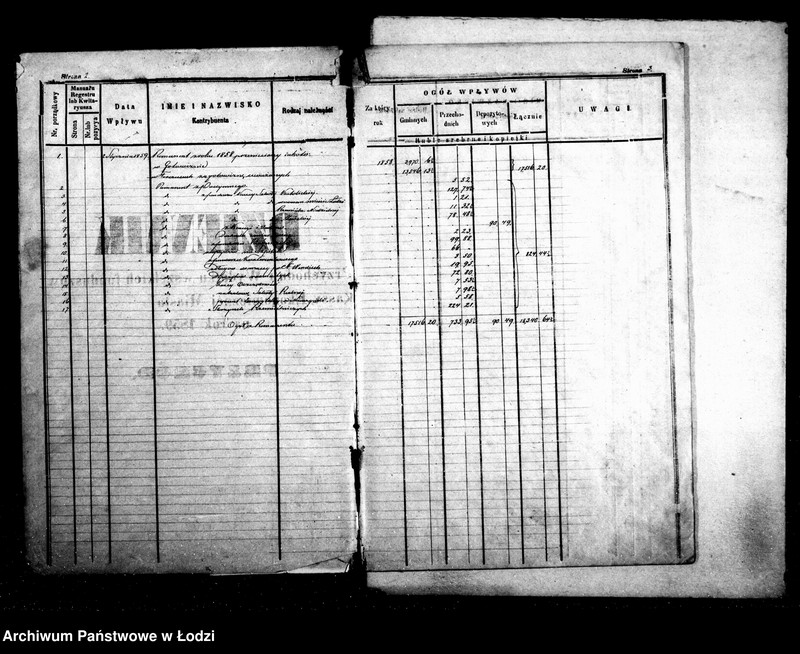 Obraz 6 z jednostki "Dziennik przychodu i wydatku wszelkich funduszów kasy ekonomicznej m. Łodzi na r. 1859"