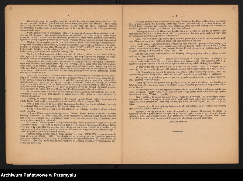 image.from.unit.number "Sprawozdanie Dyrektora Gimnazjum Polskiego w Gdańsku za rok szkolny 1931/32"