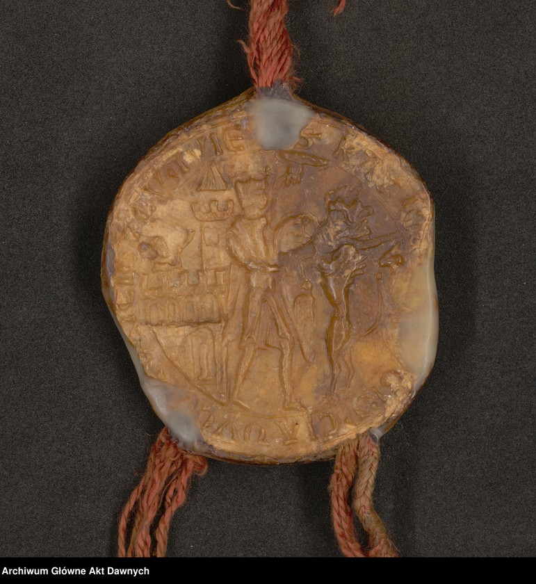 image.from.unit "Kazimierz, książę kujawski i łęczycki w obecności mediatorów, gwardianów [franciszkańskich] z Włocławka i Torunia, zawiera pokój i ugodę z mistrzem"