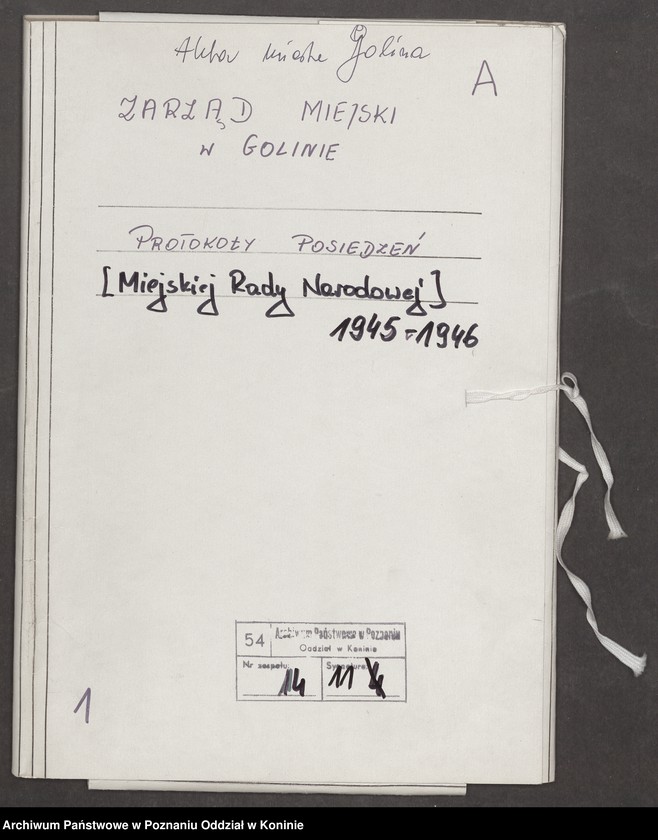 image.from.unit.number "Protokoły posiedzeń [Miejskiej Rady Narodowej]"