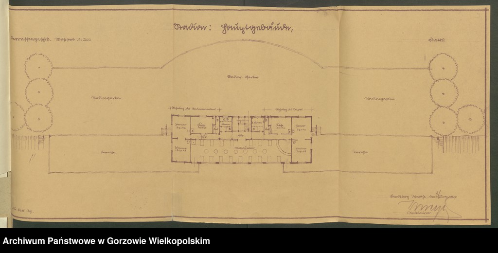 Obraz 3 z kolekcji "Plany i projekty budowy stadionu sportowego przy Soldiner Strasse (ul. Konstytucji 3 Maja) z okresu 1925-1931."