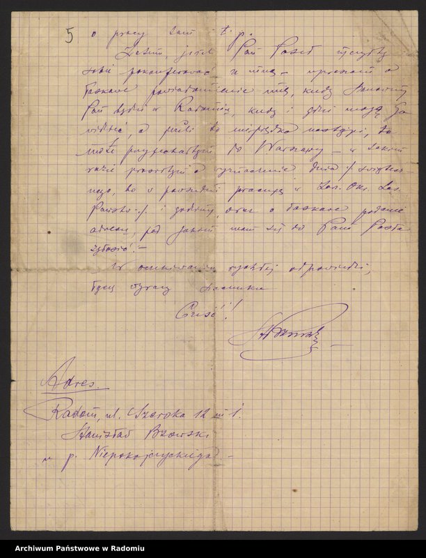 image.from.unit.number "[Materiały dotyczące działalności publicznej Franciszka Kapelińskiego]"