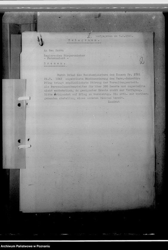 Obraz 6 z jednostki "Pflug, Ernst - Urzędnik"