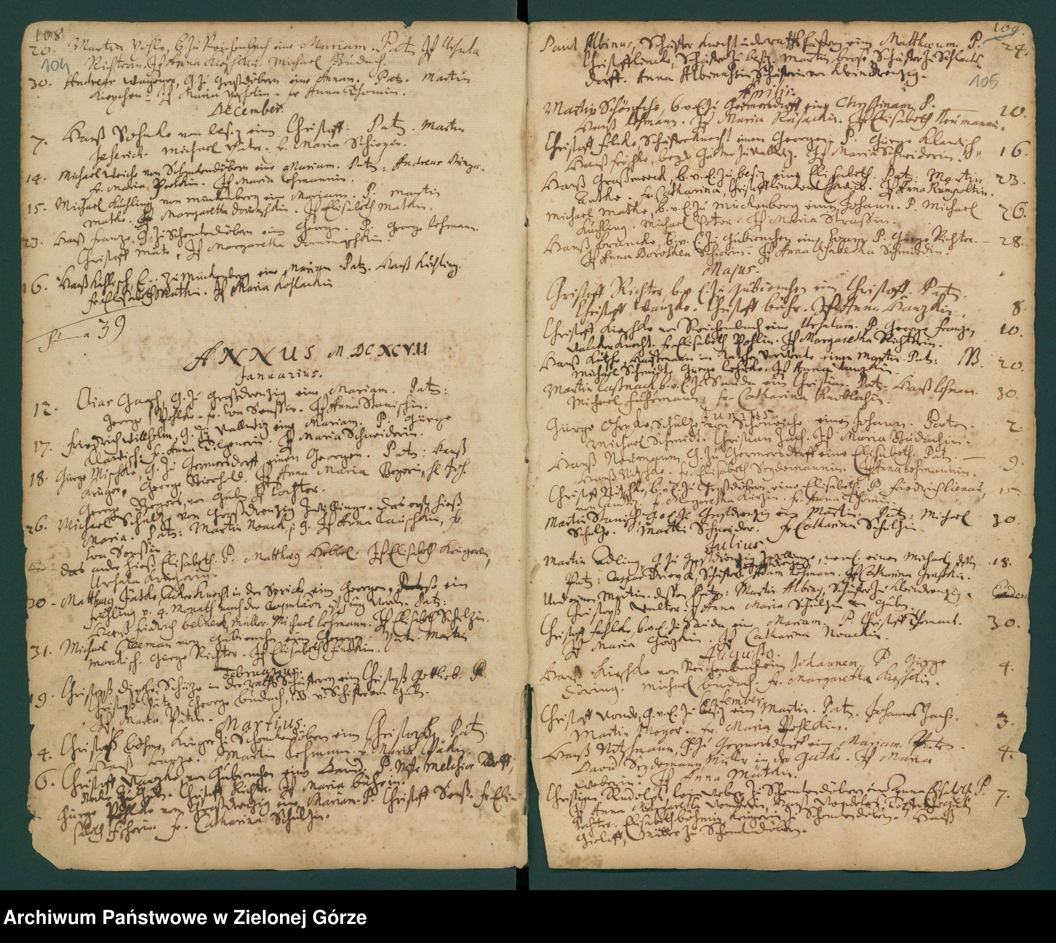 Skan z jednostki: Geburts und Tauf Reg[ister] Klosterkirche zu Guben