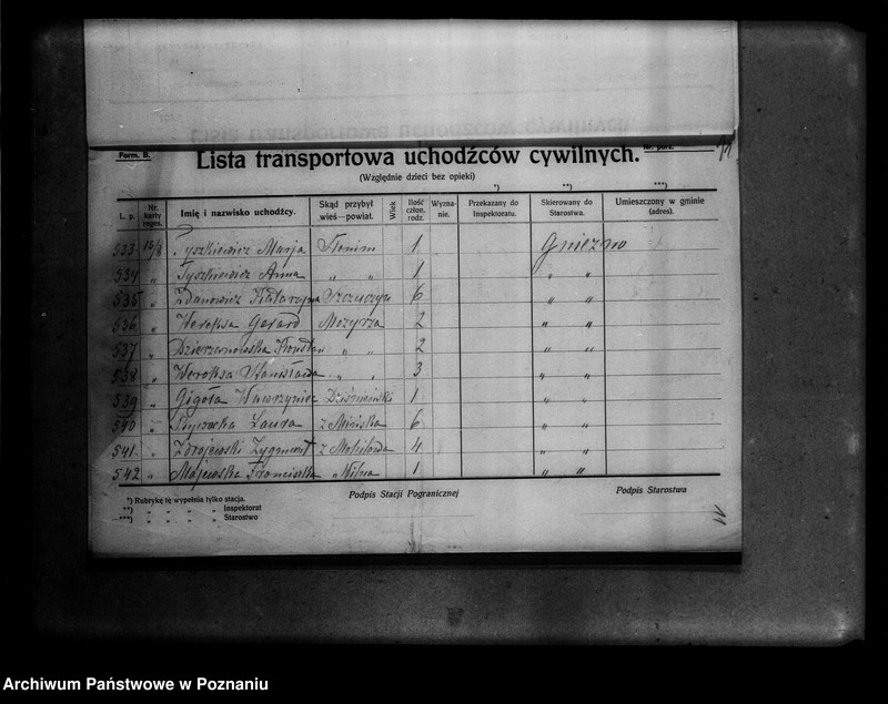 Obraz 15 z jednostki "Lista uchodźców cywilnych."