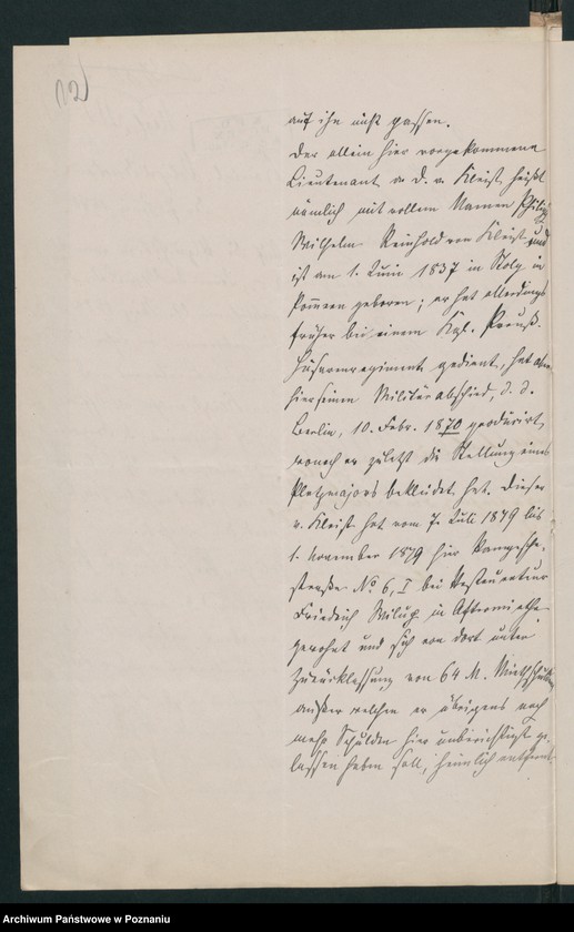 Obraz 15 z jednostki "A. betr. Wilhelm von Kleist, Lieutenant a.D."